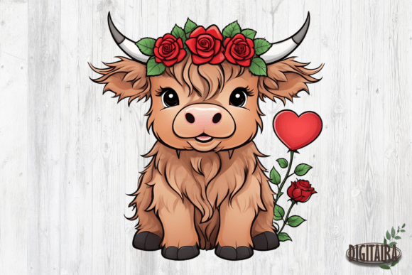 Download Valentines Highland Cow Png - Highland cow png Collection