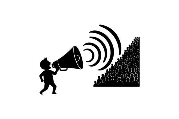 Download Public Speaker Addressing Crowd Vector I - Premium Resources