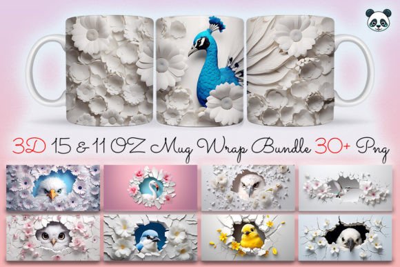 Download 3D Bird Mug Wrap Sublimation Bundle - Premium Bundle